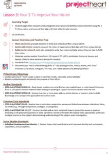 Lesson Plan: Your 3Ts Improve Your Vision